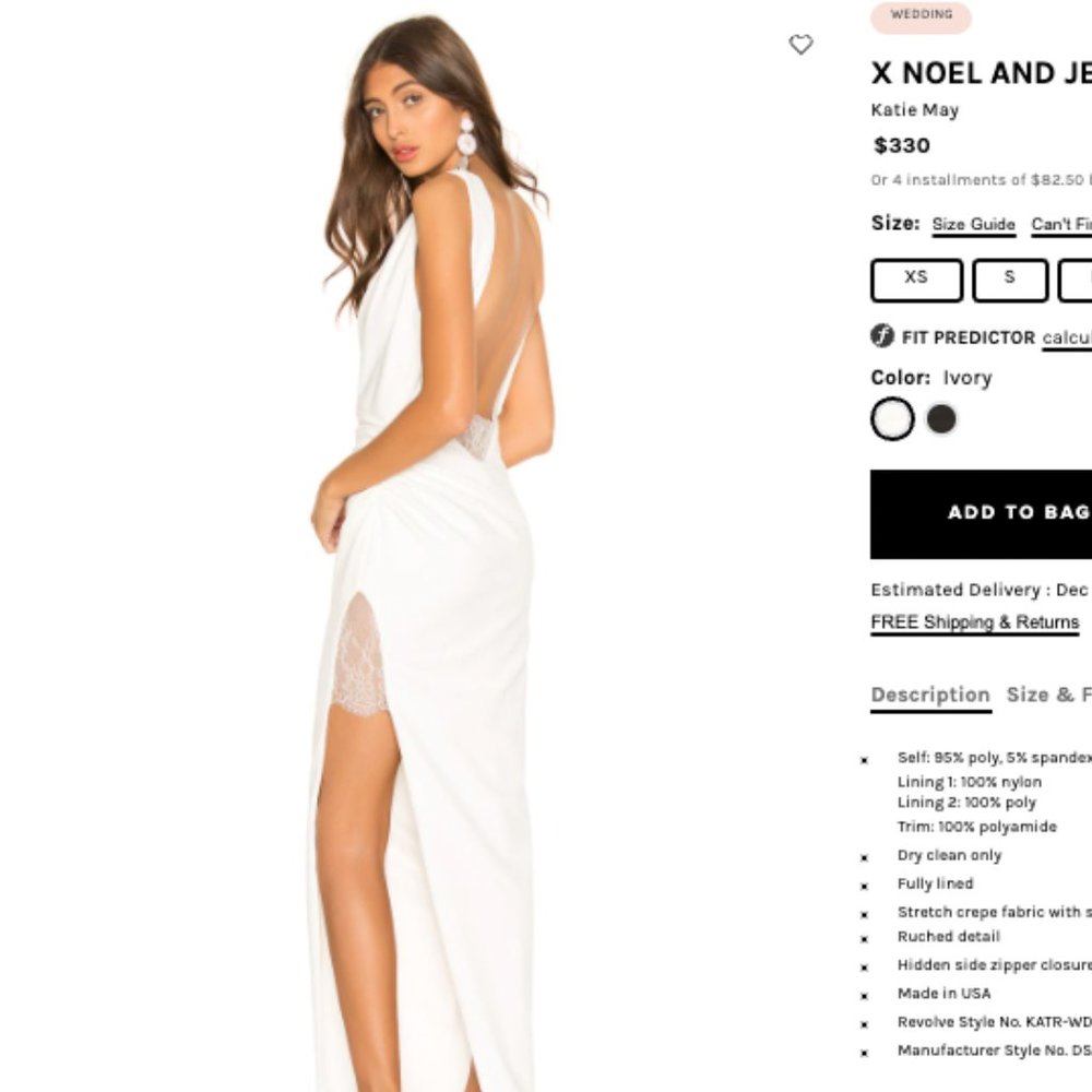 X NOEL AND JEAN The Unexpected Gown, Revolve, Katie May